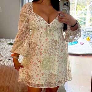 flowy flower dress